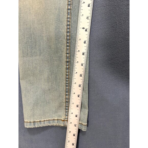 Ring of Fire Straight Leg Jeans Slim Fit Mid Rise Light Wash Blue Women W33XL30 - Picture 8 of 11
